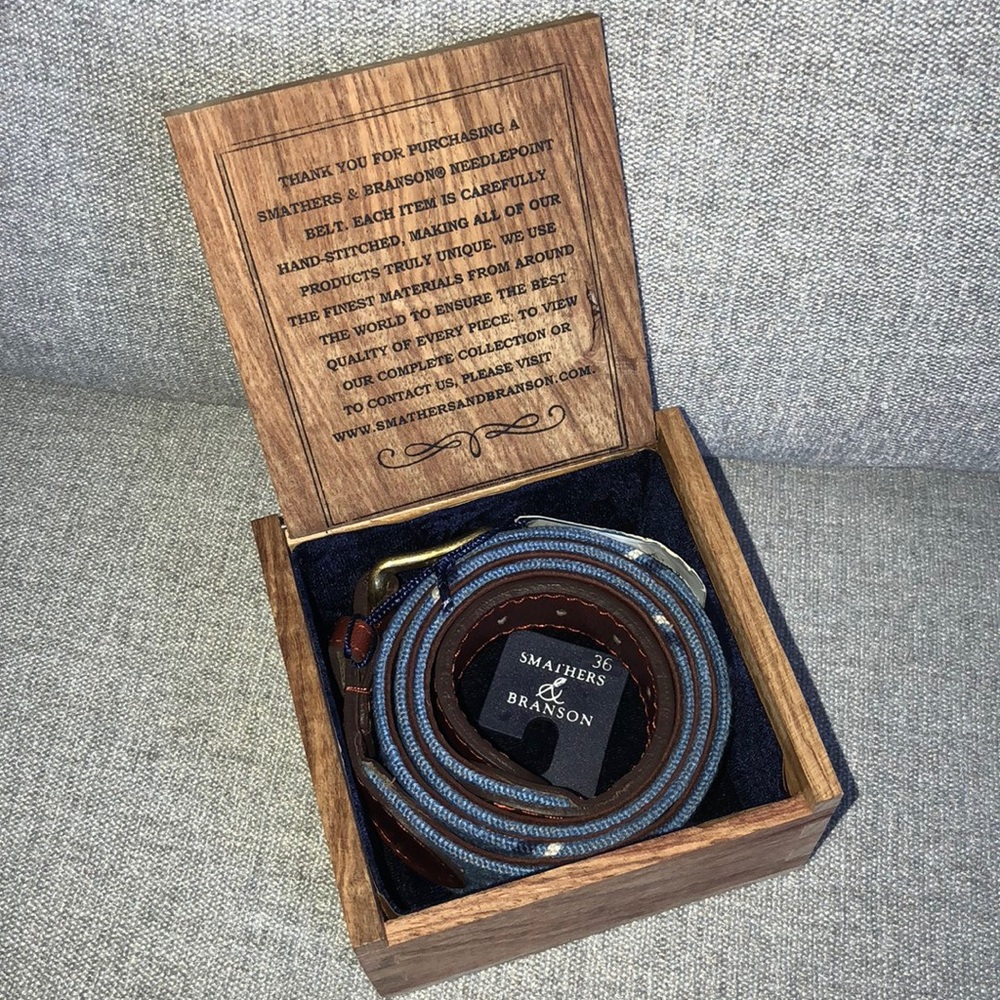 Congressional CC needlepoint 36” belt
